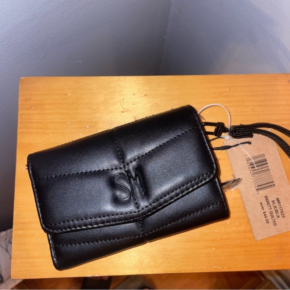 Steve Madden Wallet/Wristlet Womens black NWT black vegan leather - Picture 1 of 8